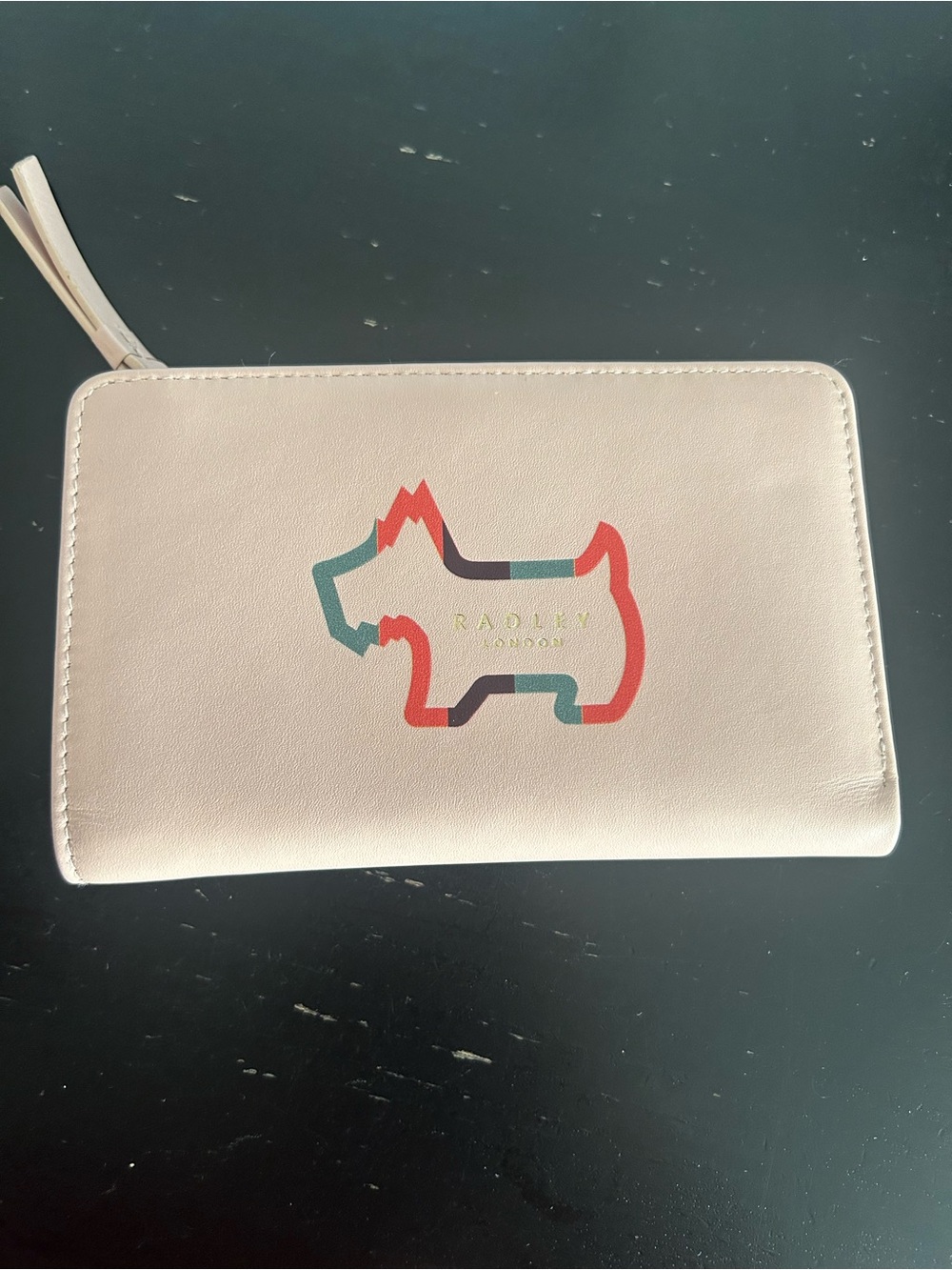 Radley London Pink Zip Wallet with Multicolor Scottie Logo